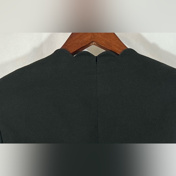 Rebecca Taylor Size 6 Black Textured Crop Open Front Blazer Size 6 - Picture 8 of 10